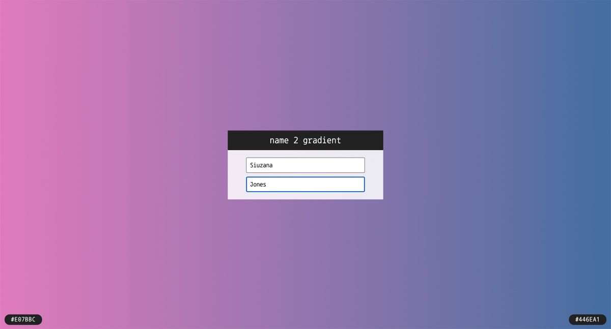 Name2gradient — gradient generator